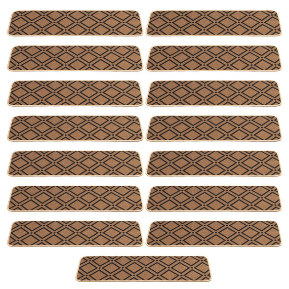 Lot de 15 tapis pour marches Eldo, marron