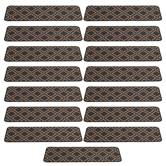 Lot de 15 tapis pour marches Eldo, noir
