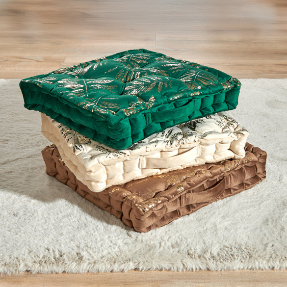 Coussins en velours Eldo, vert