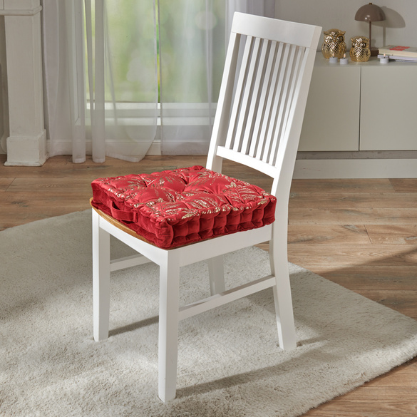 Coussin rehausseur en velours Eldo, bordeaux