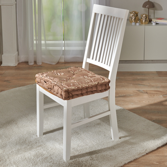 Coussin rehausseur en velours Eldo, taupe
