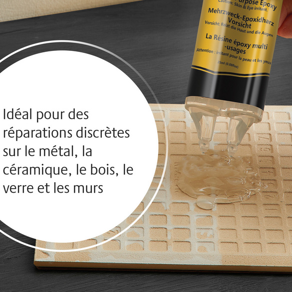 Lot de 2 résines SureBond époxy polyvalentes transparentes Victor Tools