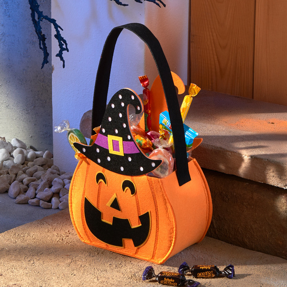 Sac Halloween "Citrouille avec chapeau de magicien" Eldo