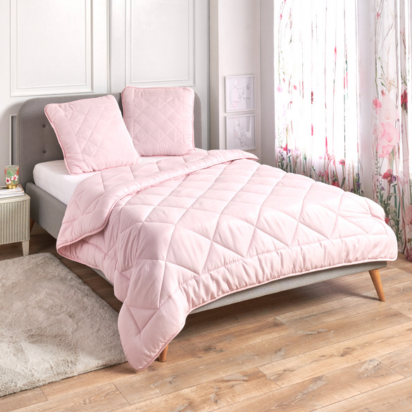 Couette avec surpiqûres 200 x 200 cm Eldo rose