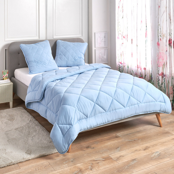 Oreiller avec surpiqûres 65 x 65 cm Eldo bleu clair