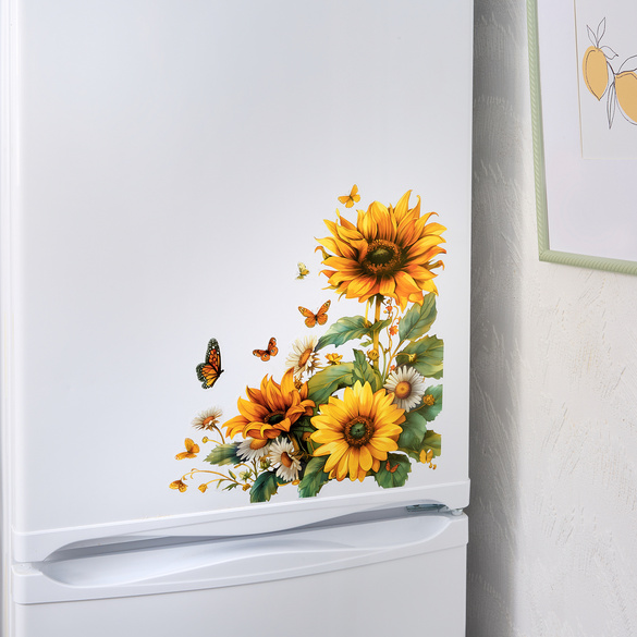 Autocollant en vinyle tournesols