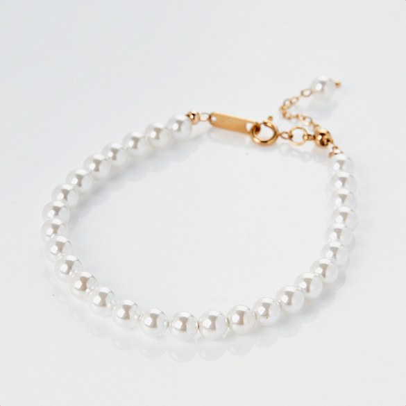 Bracelet "Perles de coquillage"Perles de coquillage véritables