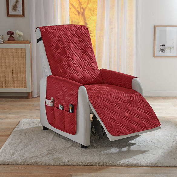 Protège-fauteuil Eldo, bourgogne