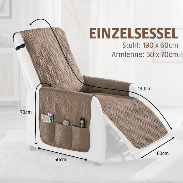 Protège-fauteuil Eldo, beige