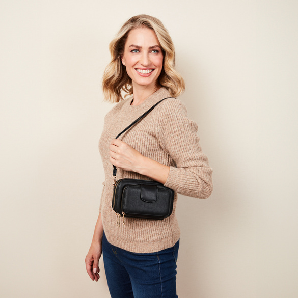 Sac "Suse" 2 en 1, noir