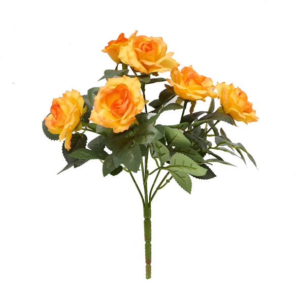 Bouquet de roses artificielles jaunes