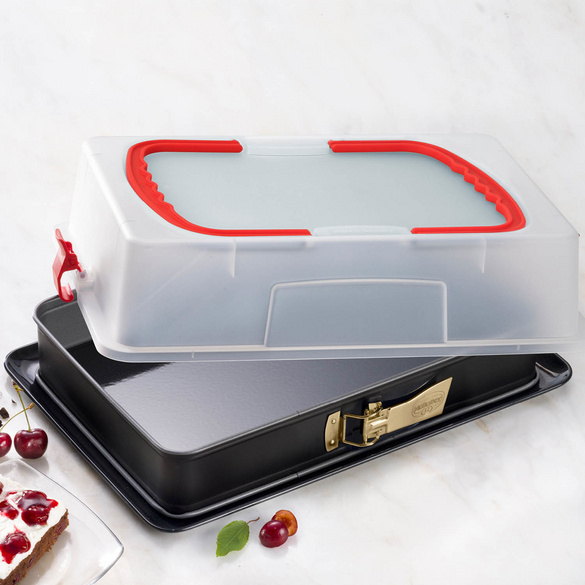 Moule à charnière rectangulaire Idée de cuisson 38 x 25 cm avec couvercle Dr. Oetker