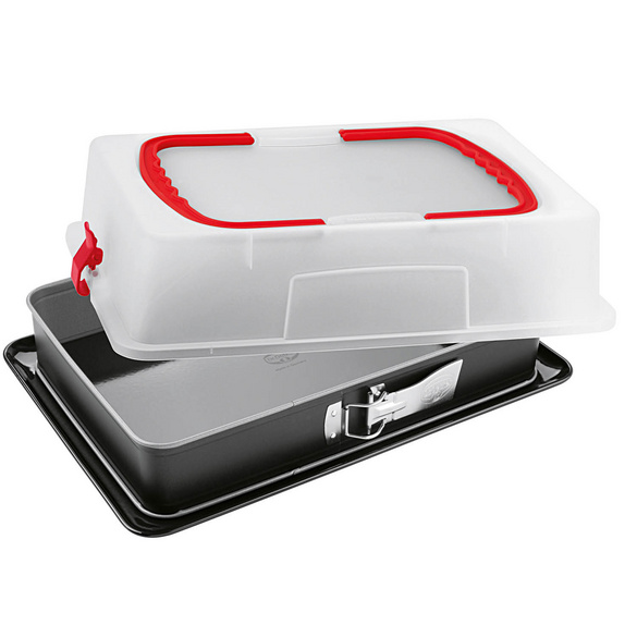 Moule à charnière rectangulaire Idée de cuisson 38 x 25 cm avec couvercle Dr. Oetker