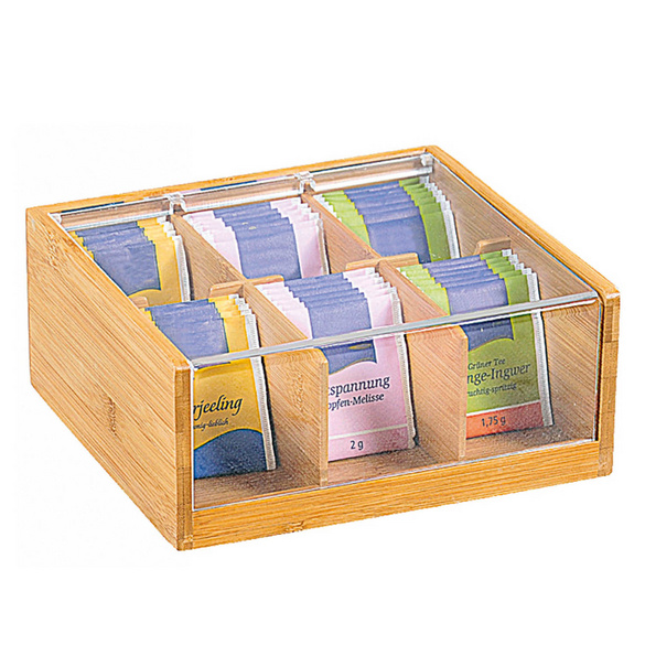 Boîte à thé en bambou KESPER