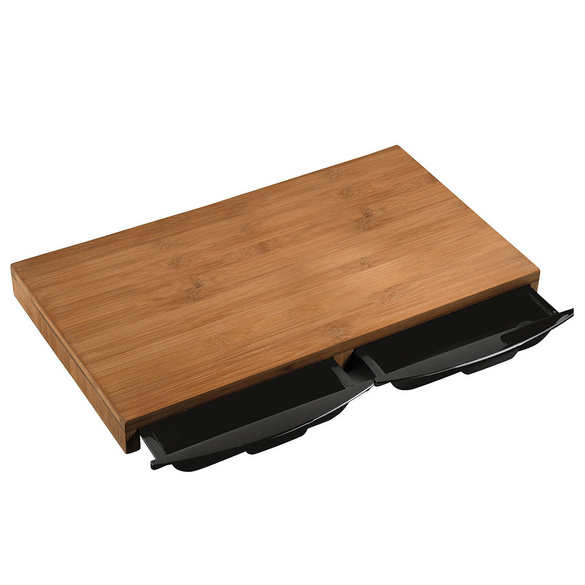 Planche à découper avec 2 bacs de récupération KESPER
