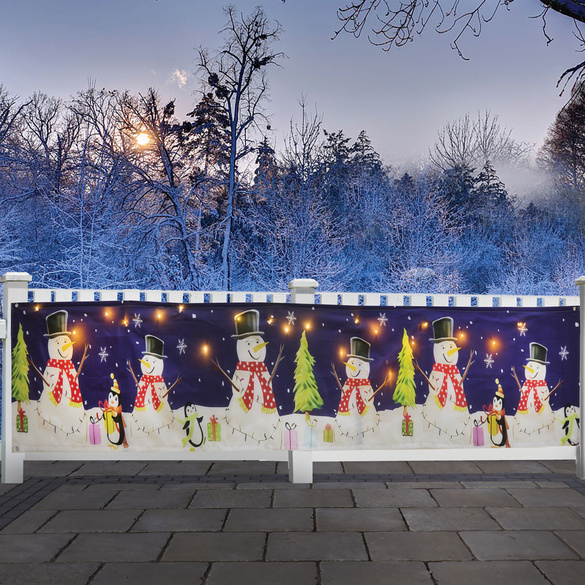 Pare-vue LED pour balcon Bonhomme de neige, Gainsborough
