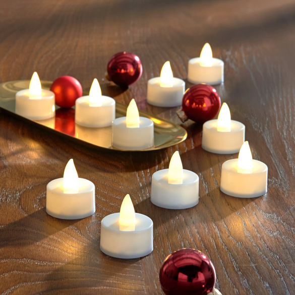 Lot de 10 bougies chauffe-plat LED Eldo