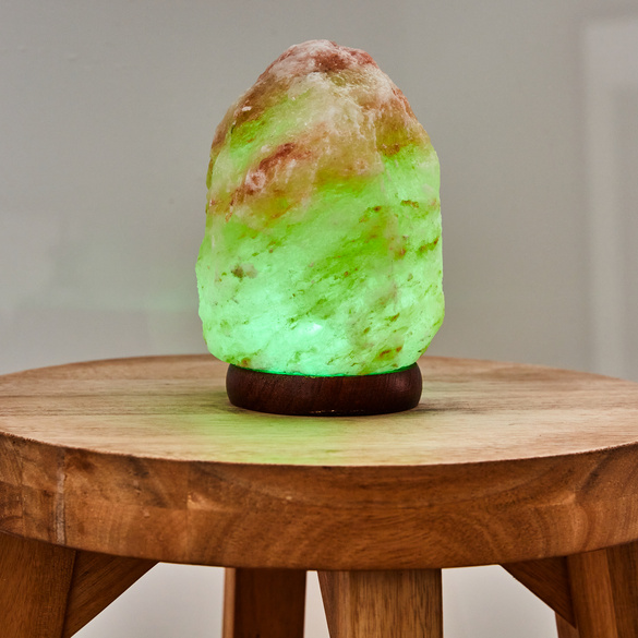 Lampe aux cristaux de sel de l'Himalaya aux couleurs changeantes