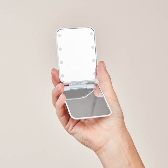 Miroir de poche LED