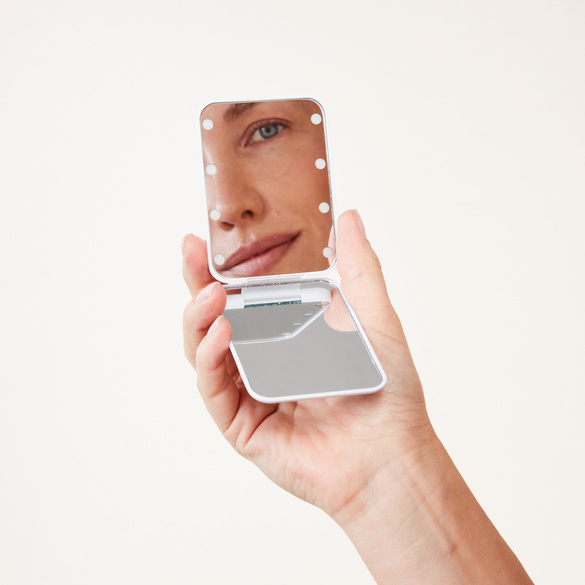 Miroir de poche LED