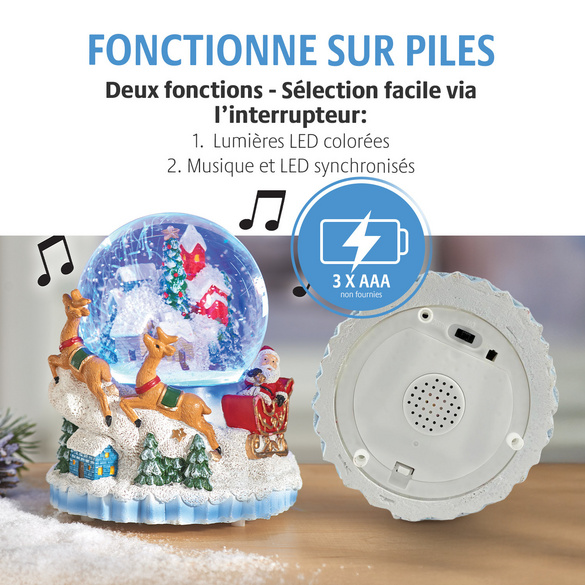 Boule à neige LED musicale