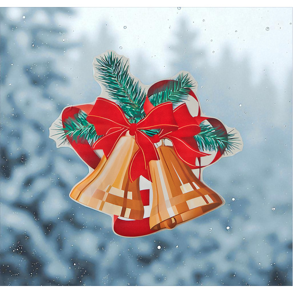 Sticker pour porte "Cloches de Noël"