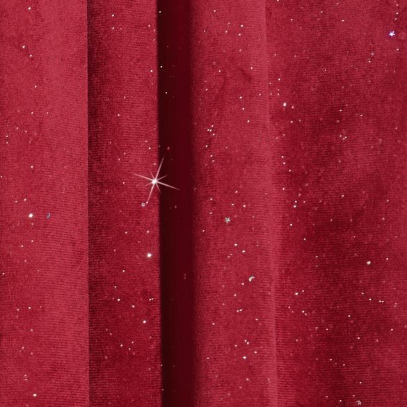 Rideau pour porte avec effet brillant, rouge