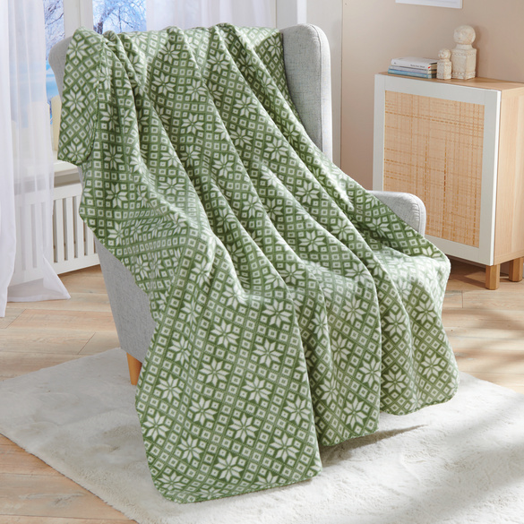 Couverture polaire verte