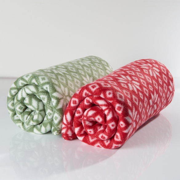 Couverture polaire rouge