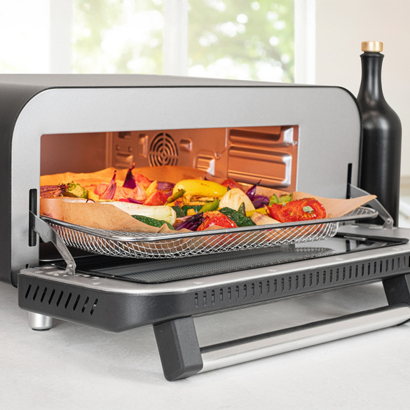 Four à pizza multifonction 10-en-1 avec Airfryer & gril à steak Genius Chef
