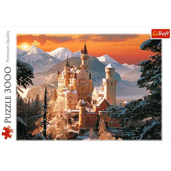 Puzzle de Neuschwanstein en hiver