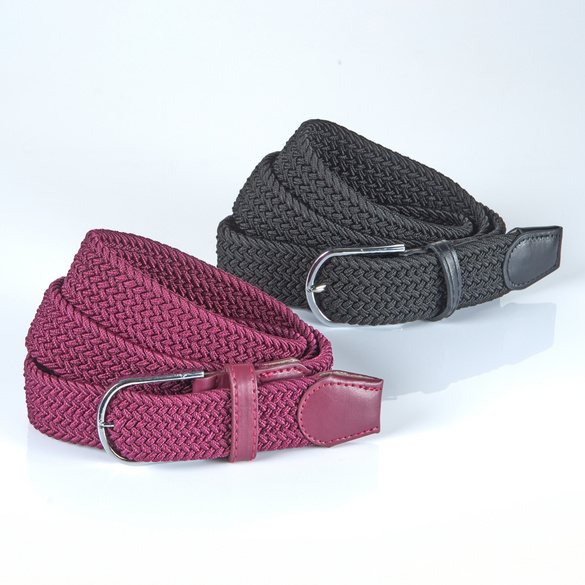 Lot de 2 ceintures extensibles, lilas et noir