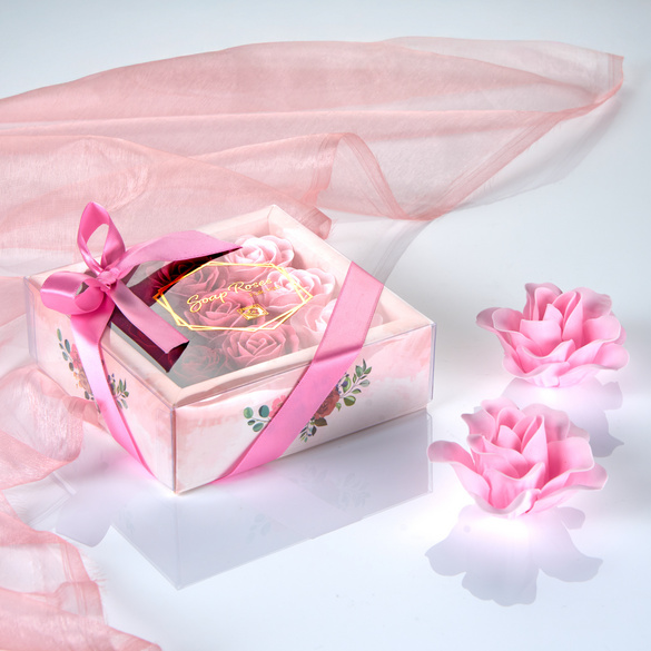 Lot de 9 roses de savon