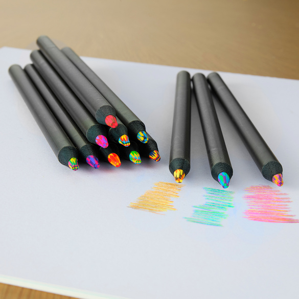 Crayons de couleur arc-en-ciel lot de 12, Bourne & Hollins