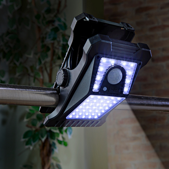 Lampe solaire à pince avec détecteur de mouvement, Victor Tools