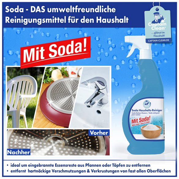 Nettoyant ménager soda 650 ml, Captain Clean
