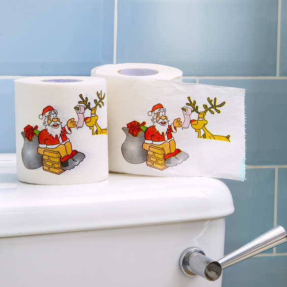 Papier toilette de Noël 3 plis, lot de 2