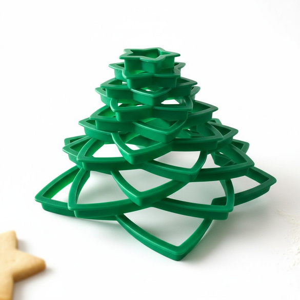 Lot de 10 emporte-pièces "Sapin"