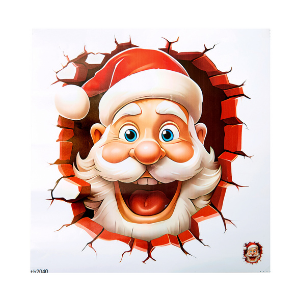 Autocollant de toilettes 3D Père Noël