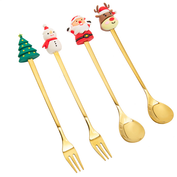 Lot de couverts de Noël 4pcs