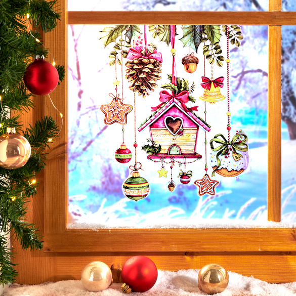 Sticker fenêtre "Décoration de Noël"