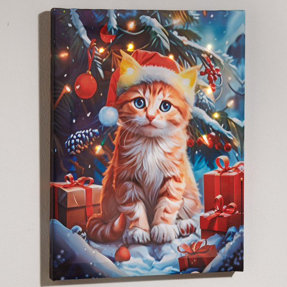 Image LED Chat de Noël