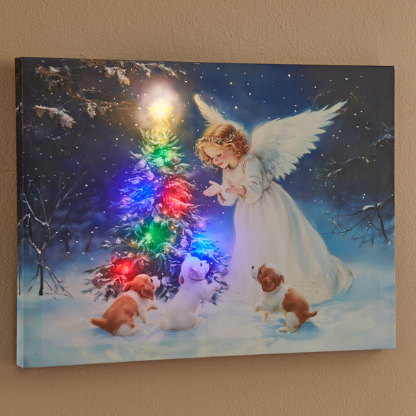 Image LED ange de Noël