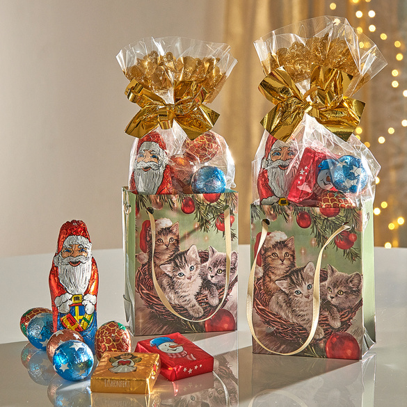 Pochettes cadeaux Chatons de Noël