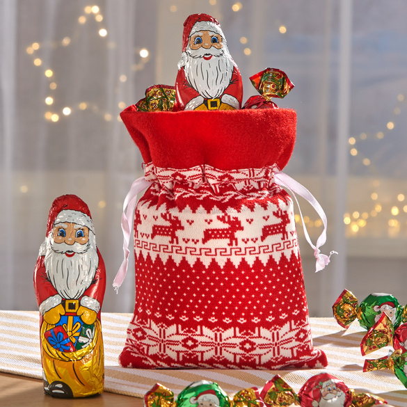 Pochon de Noël en maille