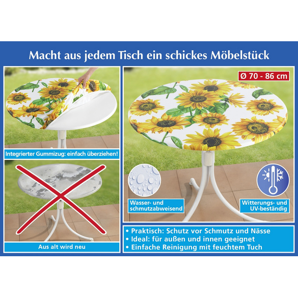 Nappe tendue Tournesols Ø 70-86 cm