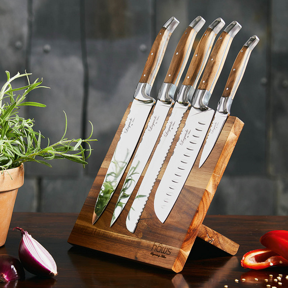 Set de couteaux Laguiole 5 pcs. avec bloc magnétique HAWS