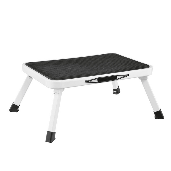 Escabeau pliant à une marche en acier & plastique HI