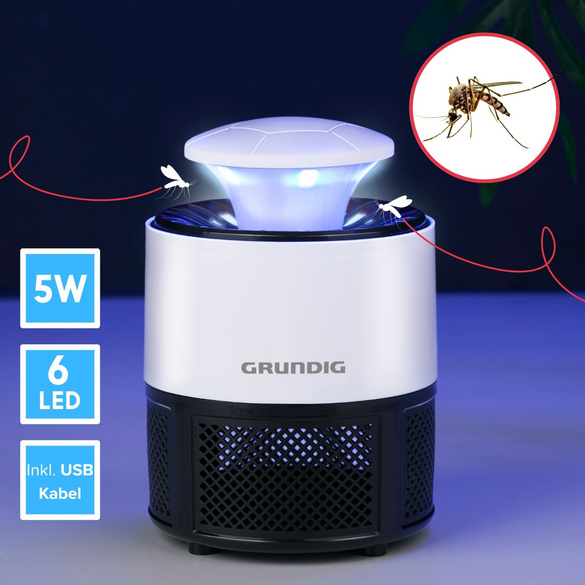 Lampe anti-moustiques avec LED & port USB GRUNDIG