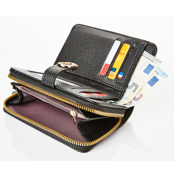 Portefeuille compact pour dames "Ella" RFID noir